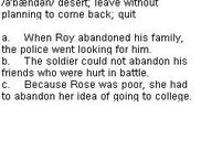 study- details of a word - "abandon"