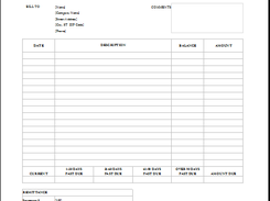 Billing Statement Invoice