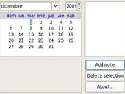 Agender showing year selector