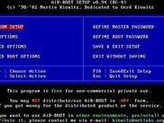 AiR-BOOT integrated setup - main menu