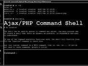 The main command screen, executed "shellhelp" and "ls -la