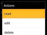 You can read, edit or delete an entry