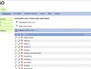 Category Selection List Manager