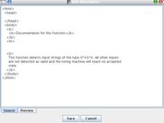 The HTML documentation editor of Alan