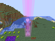 Teleport do Twilight Forest i Sword Pedestal w nowym biomie.