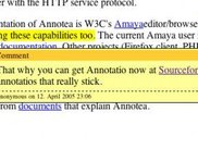 Sample comment in a web browser