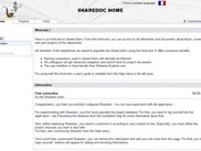 Very first connextion to Sharedoc