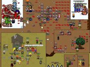 Composition of screenshots from a raid event in Stendhal