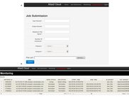 Figure A: Job submissions page FigureB: Monitoring page