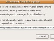 Attachment Reminder preferences screen