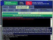 write code that creates audio and exploding xor graphics