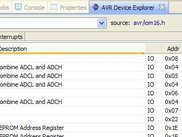 The AVR Device Explorer View