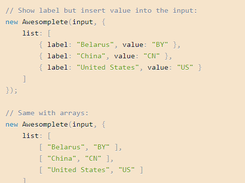 Awesomplete Screenshot 2