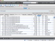 Main search view with tabbed category panes.