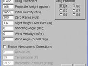 GNU Exterior Ballistics Computer - Main Window