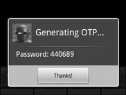 Android client (Gort) showing PIN