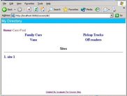 A sample page from directory