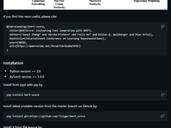 BERTScore Screenshot 1