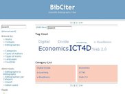 Category browsing: tag cloud and list