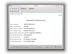 Okno widoku zaświadczenia