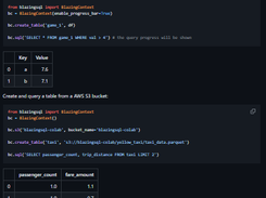 BlazingSQL Screenshot 1