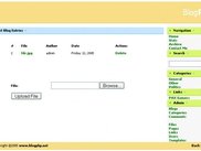File management in the admin panel