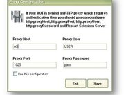 Proxy configuration window