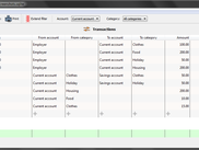 List of transactions with a running total