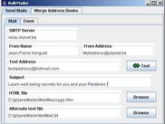 Set the e-mail parameters ("From" name and address, etc)