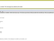 The resulting view, and the server response.