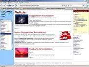Main Page with news, informations and login menu