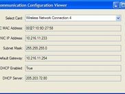 Communication Config Viewer Screen Shot