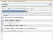 Find window in action, searching the db using regexp