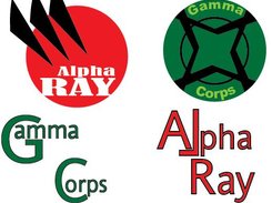 Alpha Ray and Gamma Corps Logos