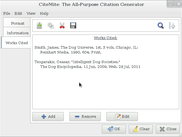 Generated citation material