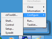 CkTool 1.2 Interface: It's menu