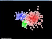 ClusterViz - finished hard k-means algorithm - 3 clusters