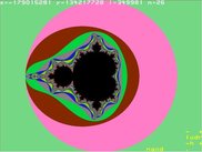 Mark Slicker's Mandelbrot application running on cfBochs