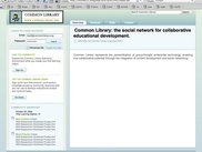 The default login screen for Common Library.