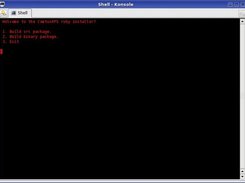 Screen shot of the current demo cli package installer.