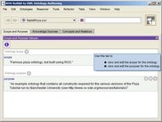 Scope and Purpose tab for the pizza ontology.