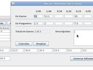 Ventana de movimiento de moneda