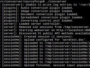 convserver uploading a file