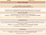 The addon manager. Addons enhance Coranto functionality.