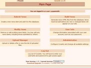 The main page. You meet it after after logging in.