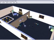The simulated CoroBot in a custom environment