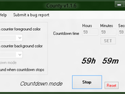 You can set the countdown time and start the timer from the following window