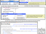 All three forms of advices with detailed documentation presented to a user