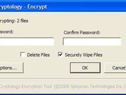Encrypt files dialog