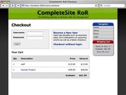 Checkout and Login view